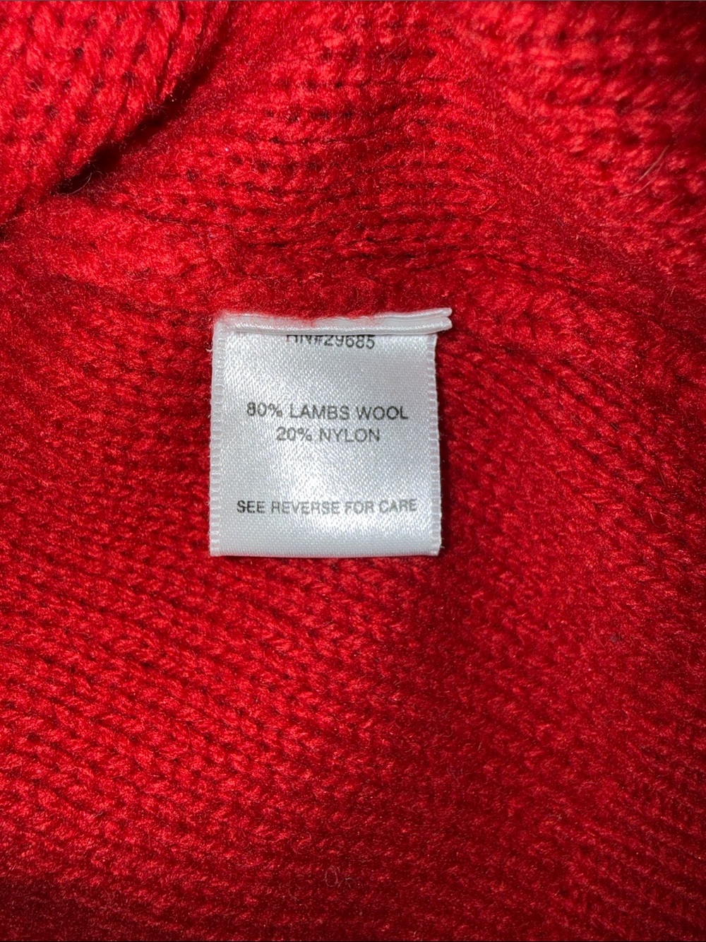 Vintage Women’s Pendleton Red Cable Knit Crewneck Sweater - Picture 3 of 7